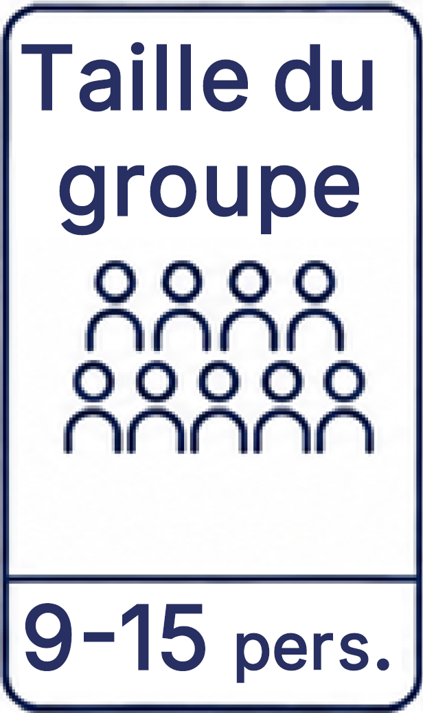 Taille du groupe 9-15 pers. Durée 3 h